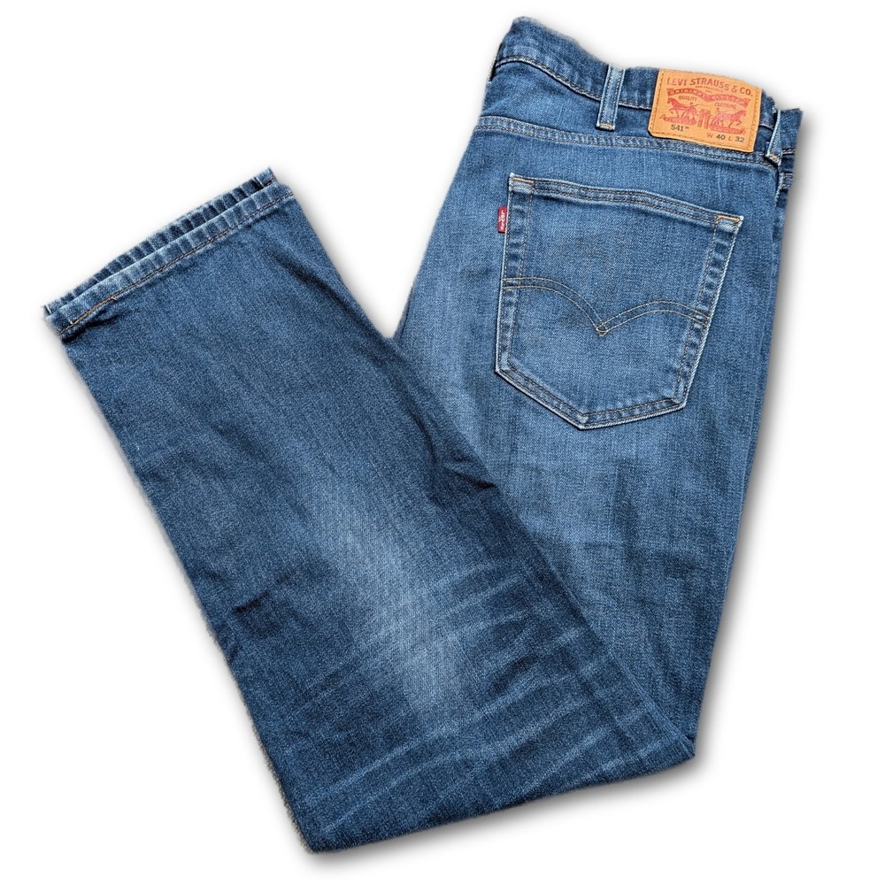 Levi's 541 Men's Jeans Blue 40x32 Athletic Fit Denim Stretch Taper
